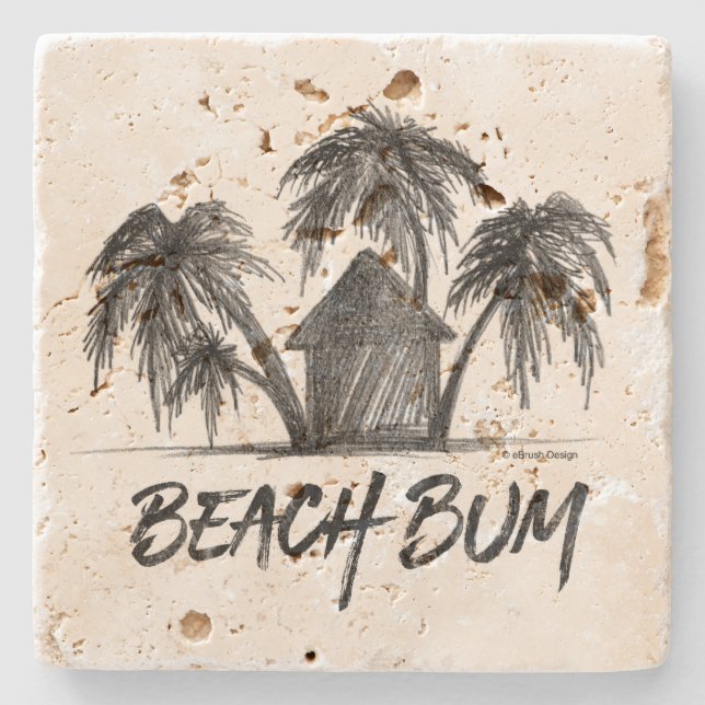 Beach Bum Stone Untersetzer (Vorderseite)
