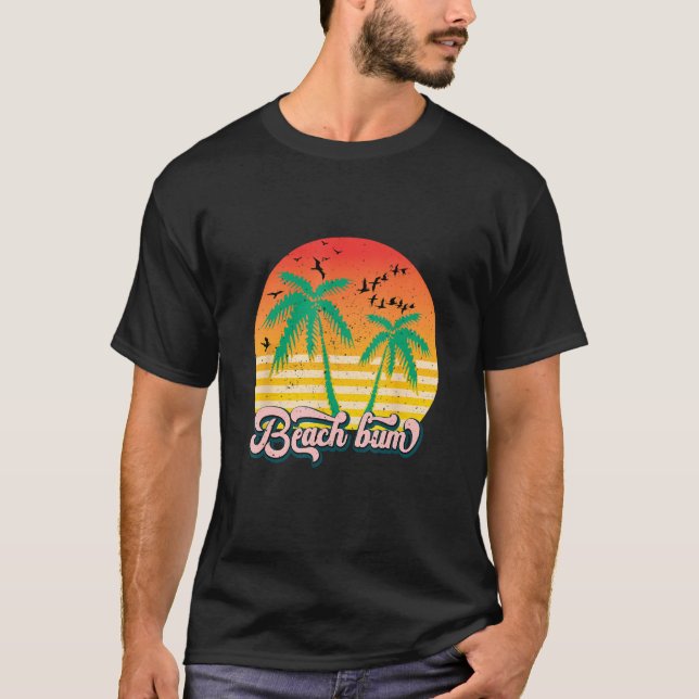 Beach Bum Summer Vacation Leopard Women Girls T-Shirt (Vorderseite)