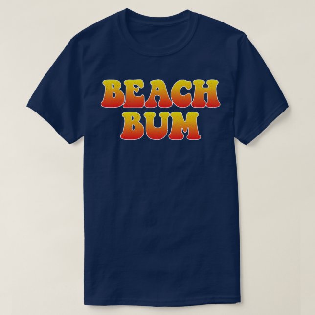 Beach Bum Vintag erschüttert T-Shirt (Design vorne)