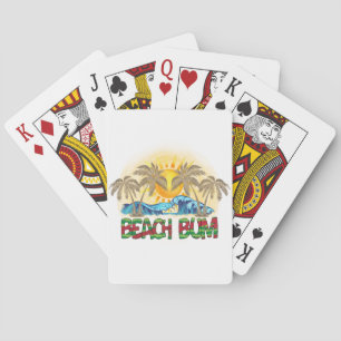 Beach Bum Wassermelone, Meereswellen und tropisc Spielkarten