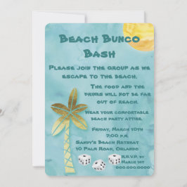Beach Bunco Bash Einladung