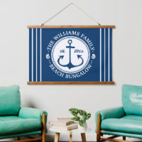 Beach Bungalow | Nautischer Anker-Individuelle Nam