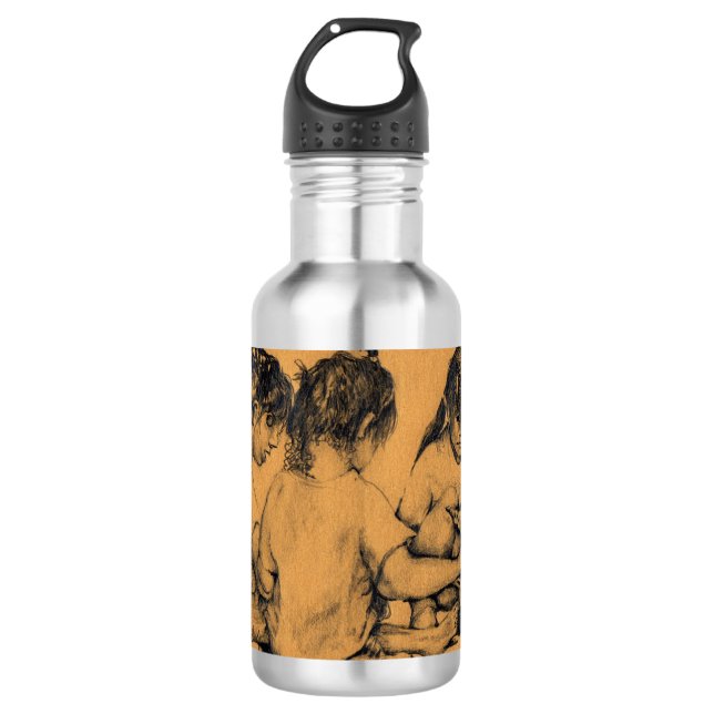 Beach Bunnies Edelstahlflasche (Vorderseite)