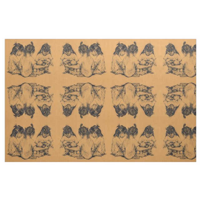 Beach Bunnies Stoff (Fat Quarter (45,7 x 55,9 cm))