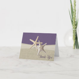 Beach Burlap und Starfish Vielen Dank Dankeskarte