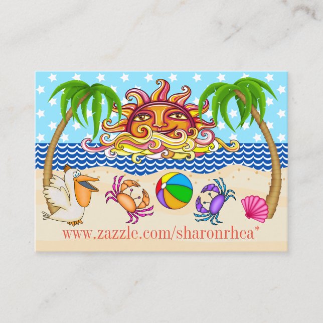 Beach Business Card Visitenkarte (Vorderseite)