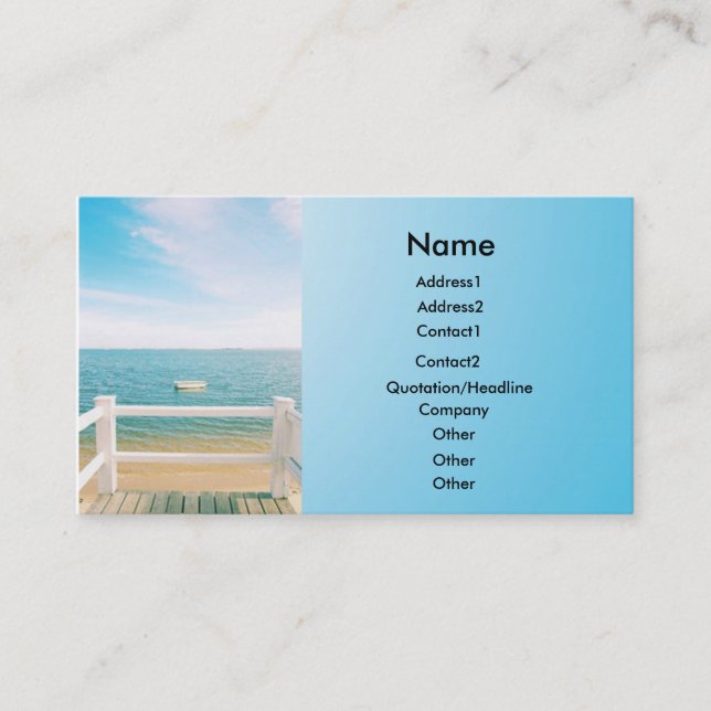 Beach Business Card Visitenkarte (Vorderseite)