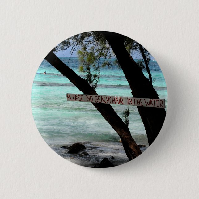 Beach Chairs Rum Point Grand Cayman Button (Vorderseite)