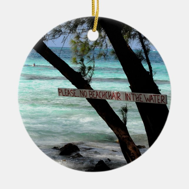 Beach Chairs Rum Point Grand Cayman Keramik Ornament (Vorne)