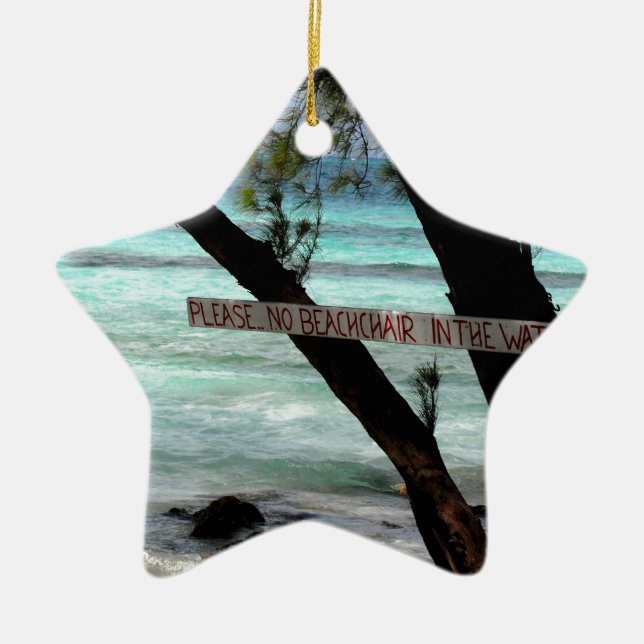 Beach Chairs Rum Point Grand Cayman Keramikornament (Vorne)