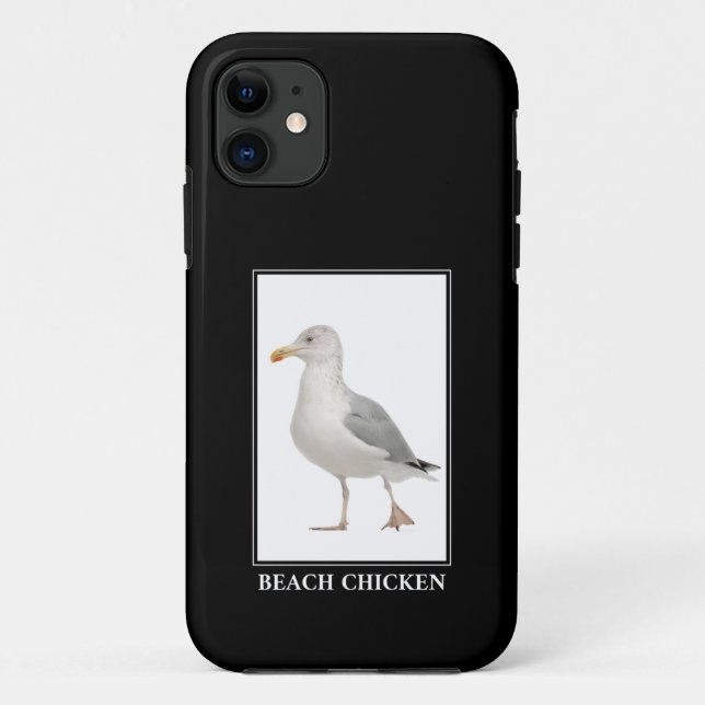 Beach Chicken - Seagull Gull Spaß Case-Mate iPhone Hülle (Rückseite)