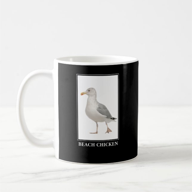 Beach Chicken - Seagull Gull Spaß Kaffeetasse (Links)