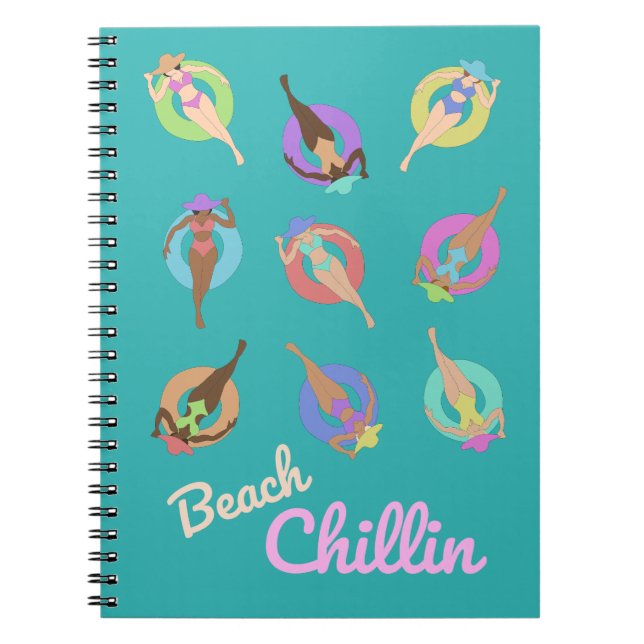 Beach Chillin Girls Notizblock (Vorderseite)