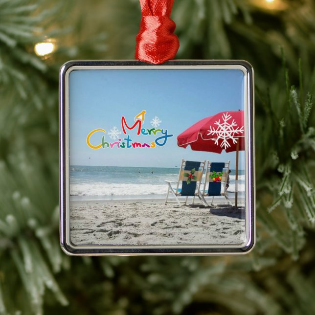 **BEACH CHRISTMAS** BAUMORNAMENT ORNAMENT AUS METALL (Baum)