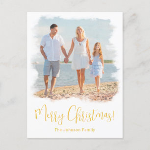 BEACH CHRISTMAS CARD TROPISCHES FOTO POSTCARD FEIERTAGSPOSTKARTE