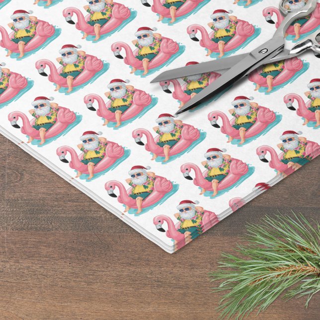 Beach Christmas Seidenpapier (Santa Beach Christmas Tissue Paper)