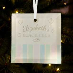 Beach Club Birthday Ornament Aus Glas