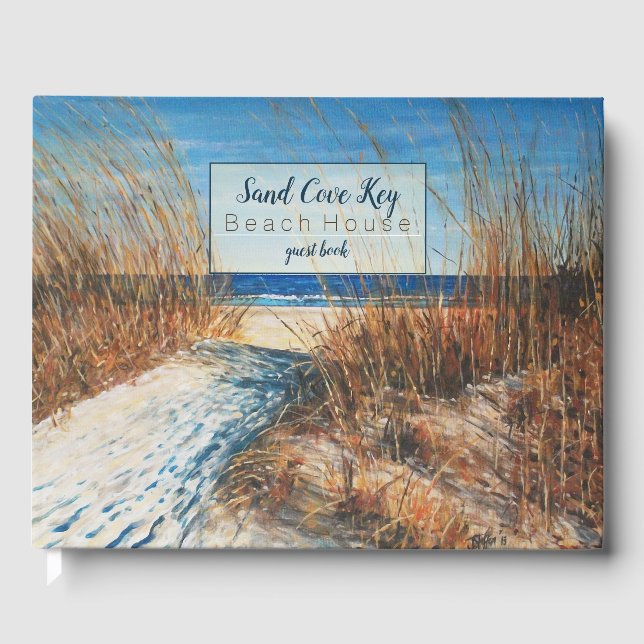 Beach Coastal Art Vacation Vermietung Gästebuch (Vorderseite)