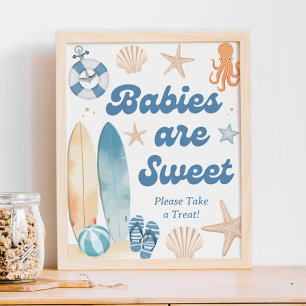 Beach Coastal Baby Dusche Babys sind süße Gunst Poster