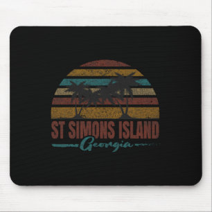 Beach Coastal City Vacation Souvenir St Simons Isl Mousepad