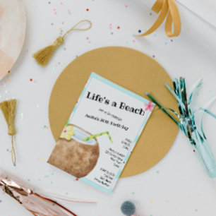 Beach Cocktail Geburtstagsparty Einladung