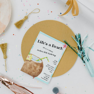 Beach Cocktail Geburtstagsparty Einladung