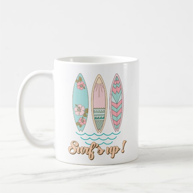 Beach Coffee Tasse | Surf's Up Coffee Tasse | (Links)