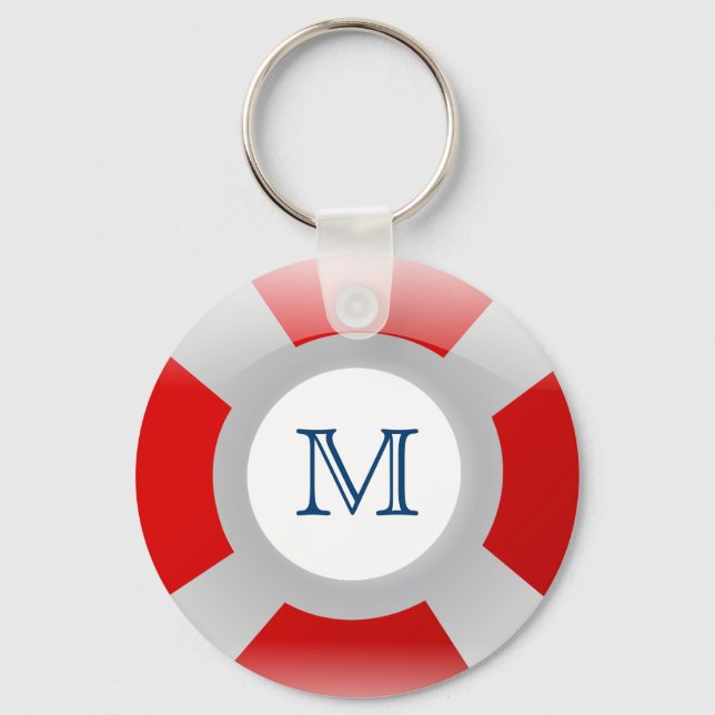 Beach Collection: Lifesaver Monogram Schlüsselanhänger (Vorderseite)