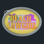 Beach Cowgirl Ovale Gürtelschnalle<br><div class="desc">Beach Cowgirl</div>