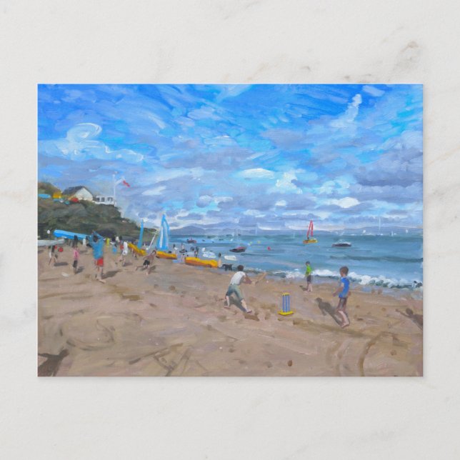 Beach Cricket Abersoch 2013 Postkarte (Vorderseite)