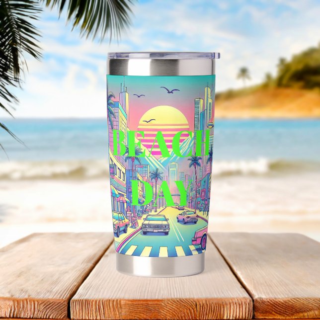 Beach Day Stemless Wine Tumbler Thermobecher (Strand)