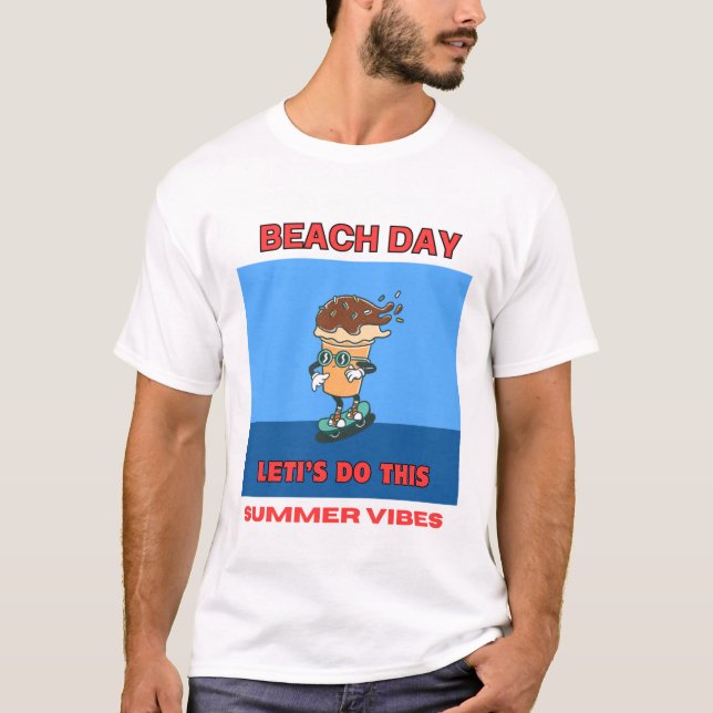 Beach Day Summer Vibes T-Shirt (Vorderseite)