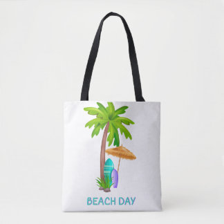 Beach Day Tote Bag Palm Tree Sommerreise Tasche