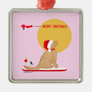 Beach Days Golden Christmas Rosa Ornament Aus Metall