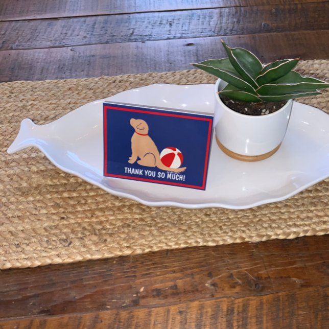 Beach Days Golden Retriever Chien Merci Cartes (Créateur téléchargé)