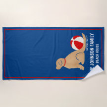 Beach Days Golden Retriever Dog Beach Handtuch