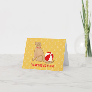 Beach Days Golden Retriever Yellow Danke Cards