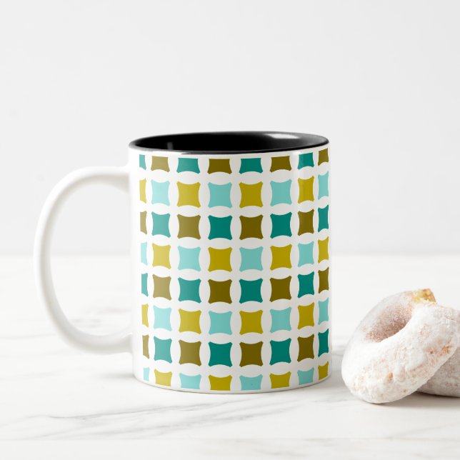 Beach Diamonds Zweifarbige Tasse (Mit Donut)