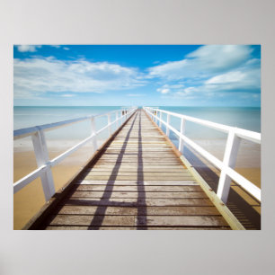 Beach Dock Ocean Imprimer Poster Artwork Mural