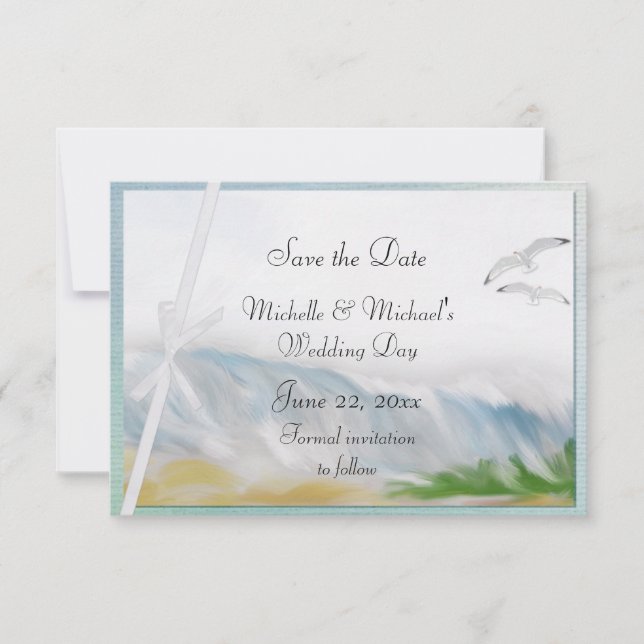 Beach Dunes Romance Save the Date (Vorderseite)