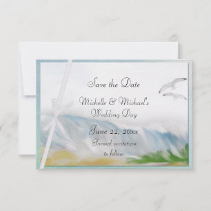 Beach Dunes Romance Save the Date