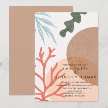 Beach Earthy Tone Formen Abstrakte Hochzeit