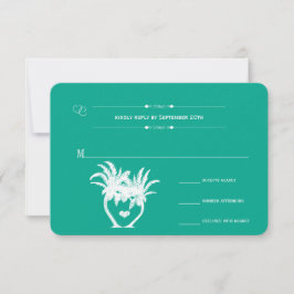 Beach Emerald Palm Tree Zielhalkboard RSVP Karte