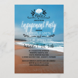 Beach-Engagement-Partei Meer Einladung