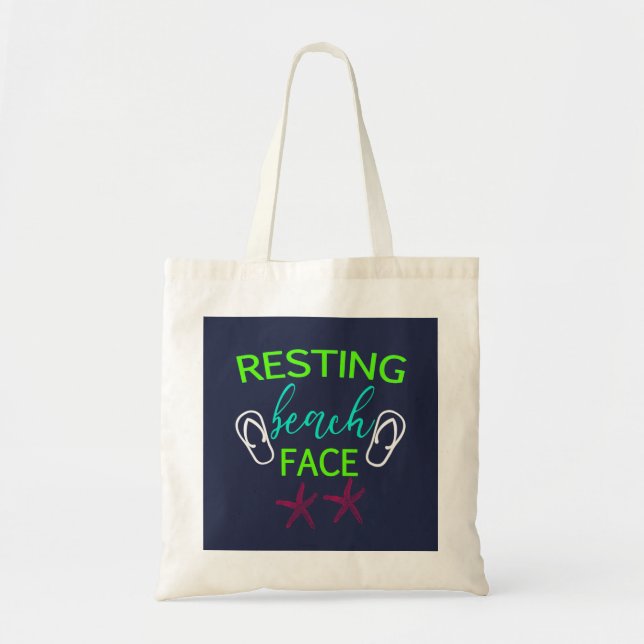 Beach-Face-Summer Beach-Fun-Tasche Tragetasche (Vorne)
