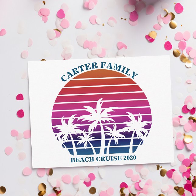 Beach Family Wiedersehen Custom Cruise Sommerurlau Postkarte (Von Creator hochgeladen)