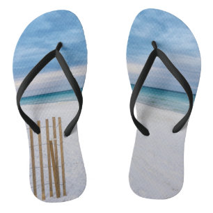 Beach Fence Morning Destin Florida Flip Flops