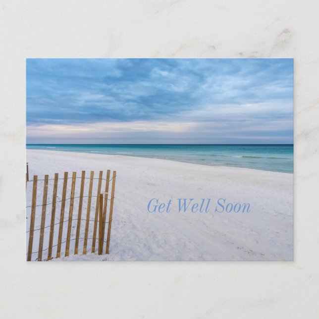 Beach Fence Morning Destin Florida wird gut Postkarte (Vorderseite)