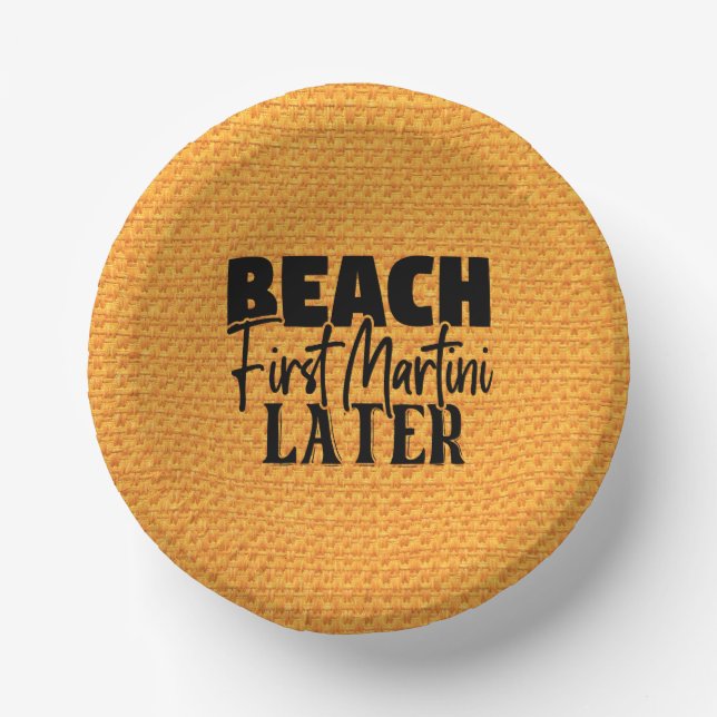 Beach First Martini Spater-76545 Pappteller (Vorderseite)