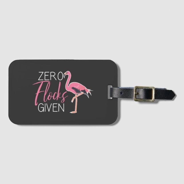 Beach Flamingo Summer Gepäckanhänger (Vorderseite (Horizontal))